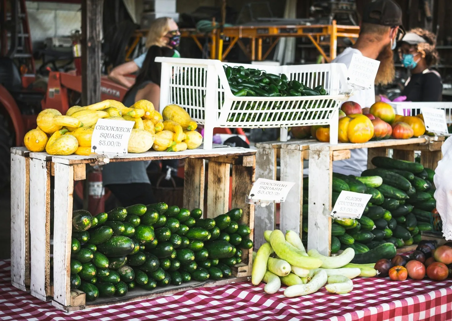 Produce at the outdoor market